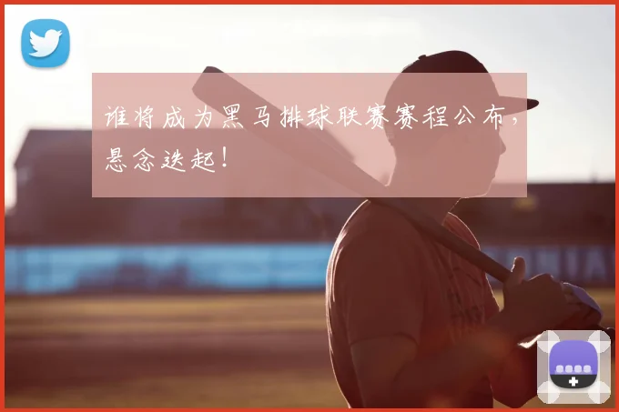 谁将成为黑马排球联赛赛程公布，悬念迭起！